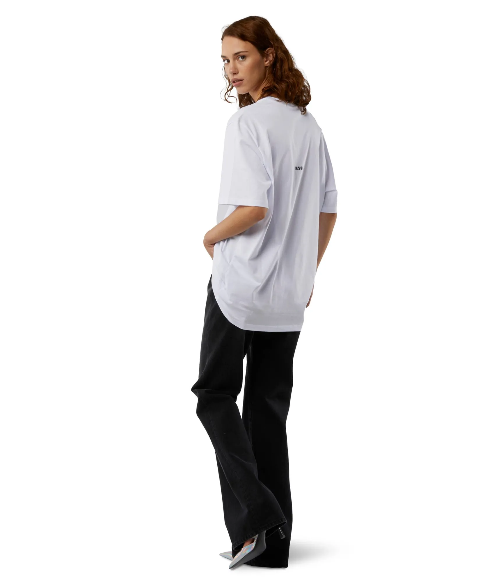 T-Shirt Girocollo Con Quote "Sorridi Sempre"^MSGM Discount