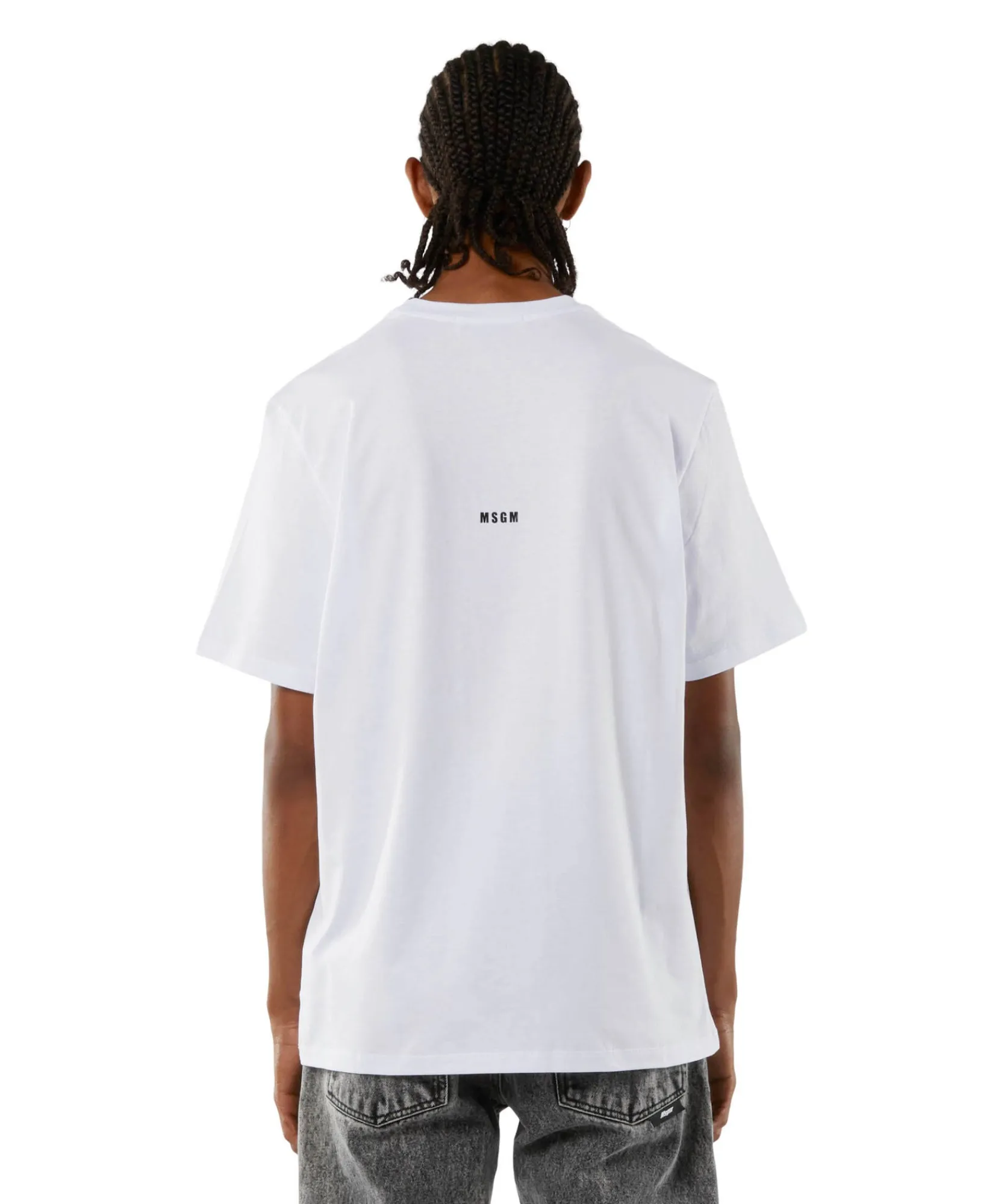 T-Shirt Girocollo Con Quote "Sorridi Sempre"^MSGM Discount
