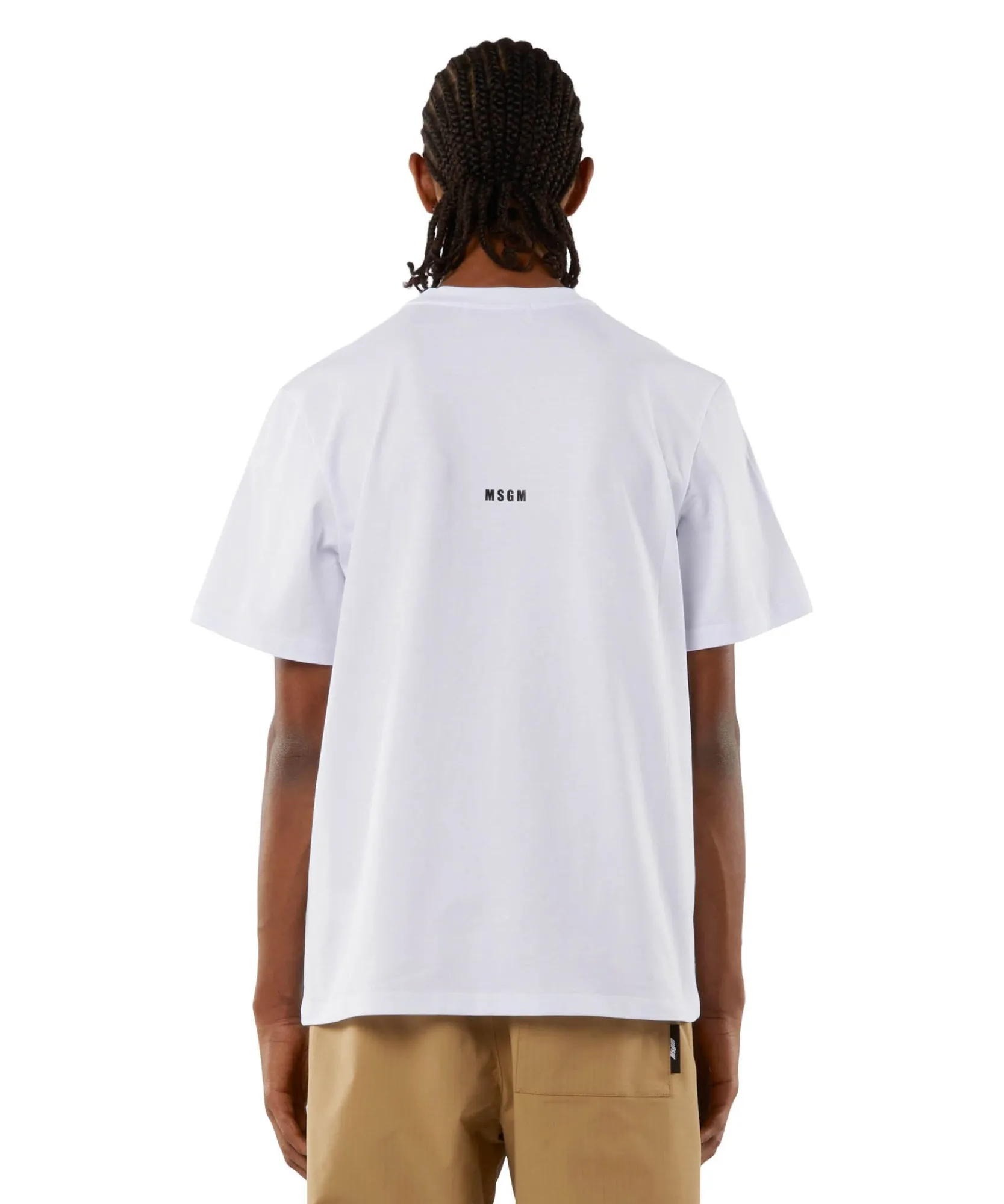 T-Shirt Girocollo Con Quote "Pensavo Fosse Amore Invece Era Milano"^MSGM Online
