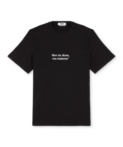 T-Shirt Girocollo Con Quote "Non So Dovema Insieme"^MSGM Sale