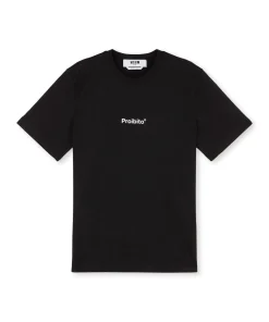 T-Shirt Girocollo Con Quote "Proibito"^MSGM New