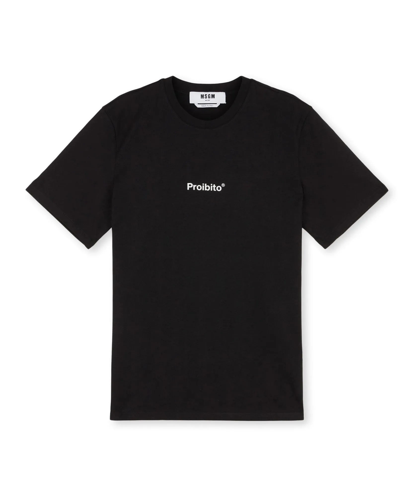 T-Shirt Girocollo Con Quote "Proibito"^MSGM New
