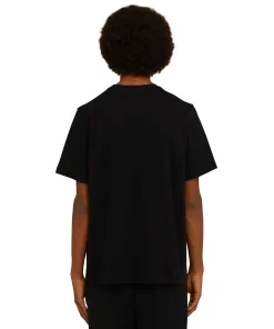 T-Shirt Girocollo In Cotone Con Micro Logo ^MSGM Fashion