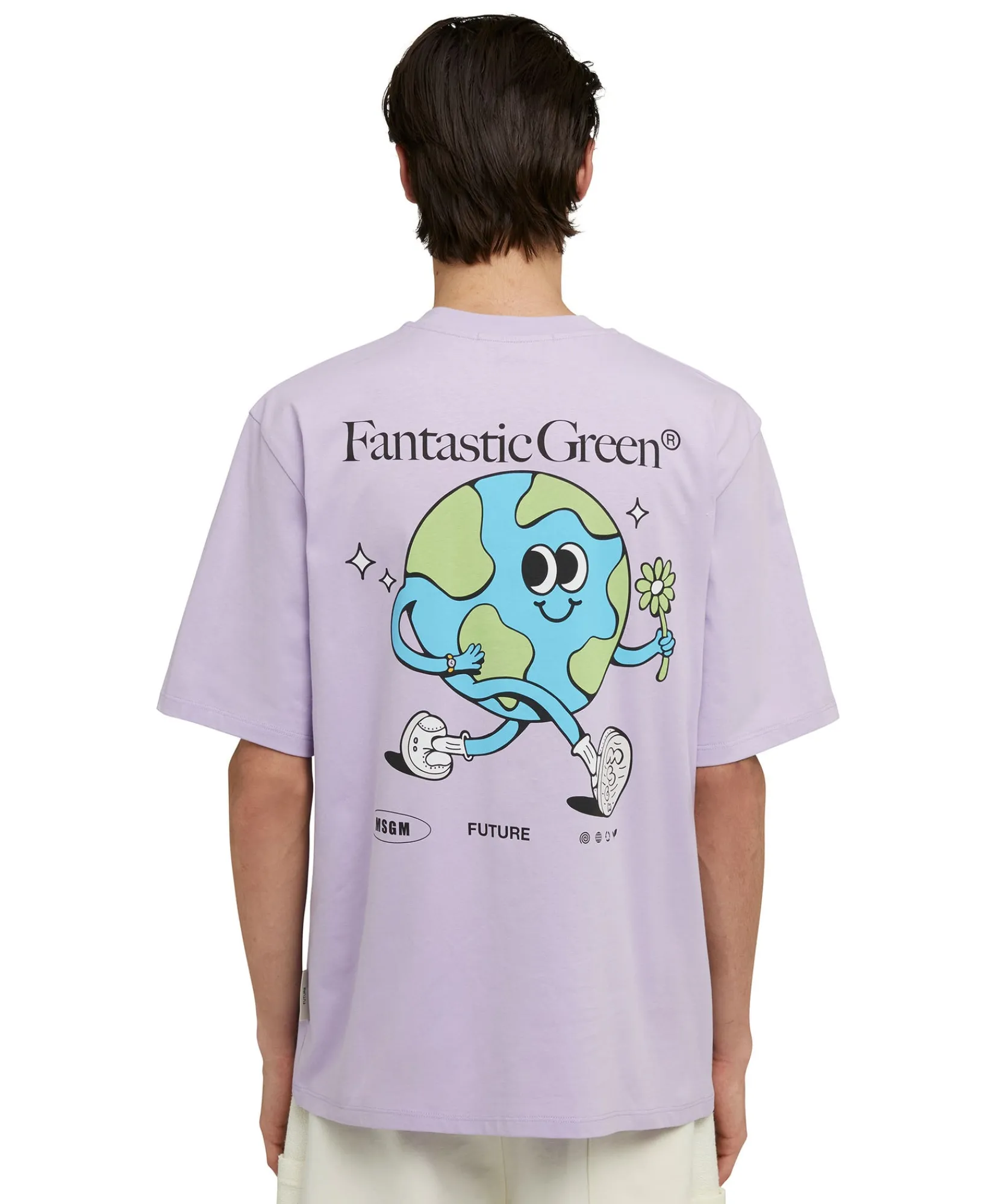 T-Shirt Girocollo In Cotone Organico Della Capsule Fantastic Green^MSGM Flash Sale