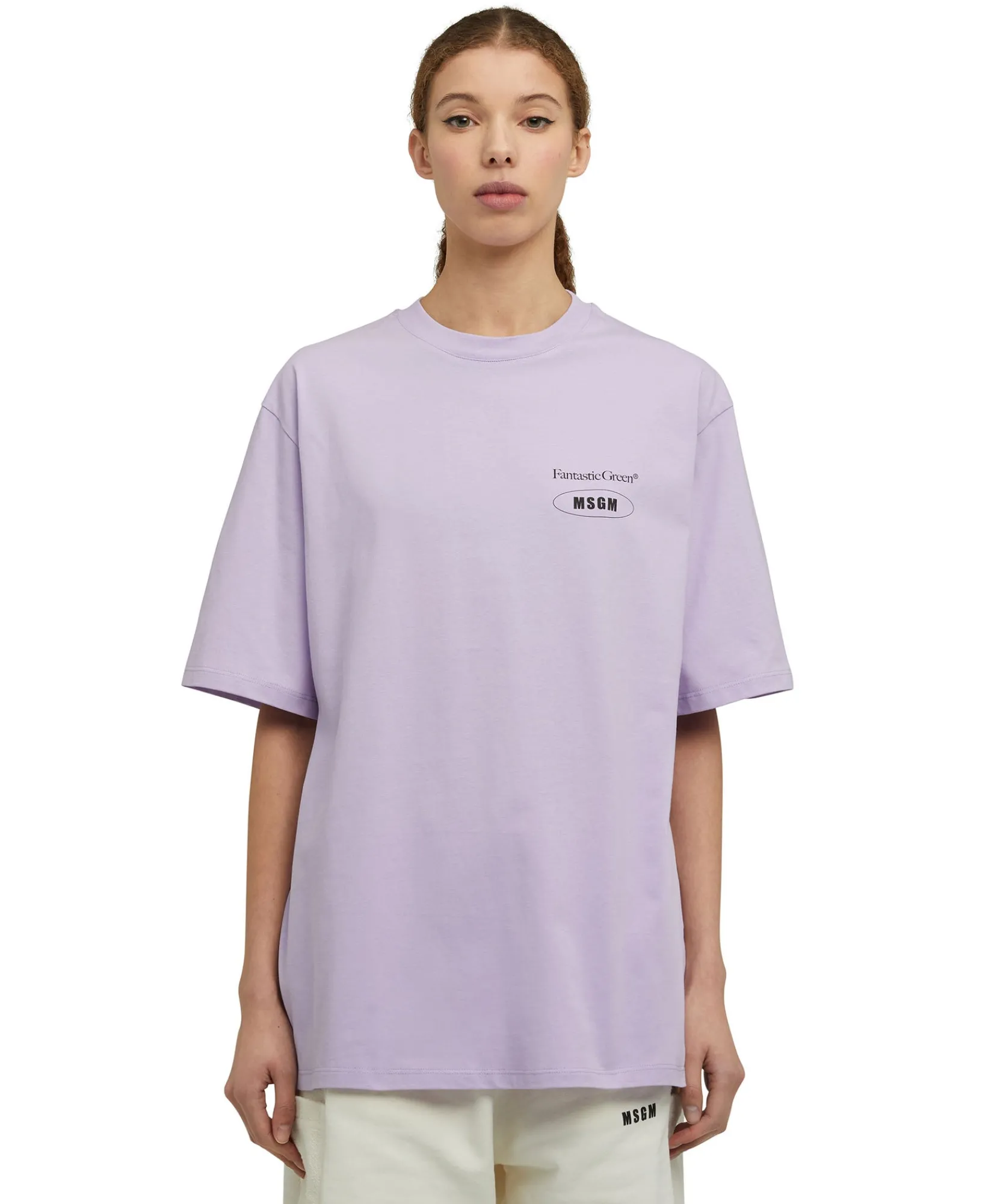 T-Shirt Girocollo In Cotone Organico Della Capsule Fantastic Green^MSGM Flash Sale