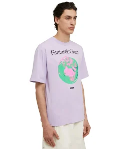 T-Shirt Girocollo In Cotone Organico Della Capsule Fantastic Green^MSGM Online