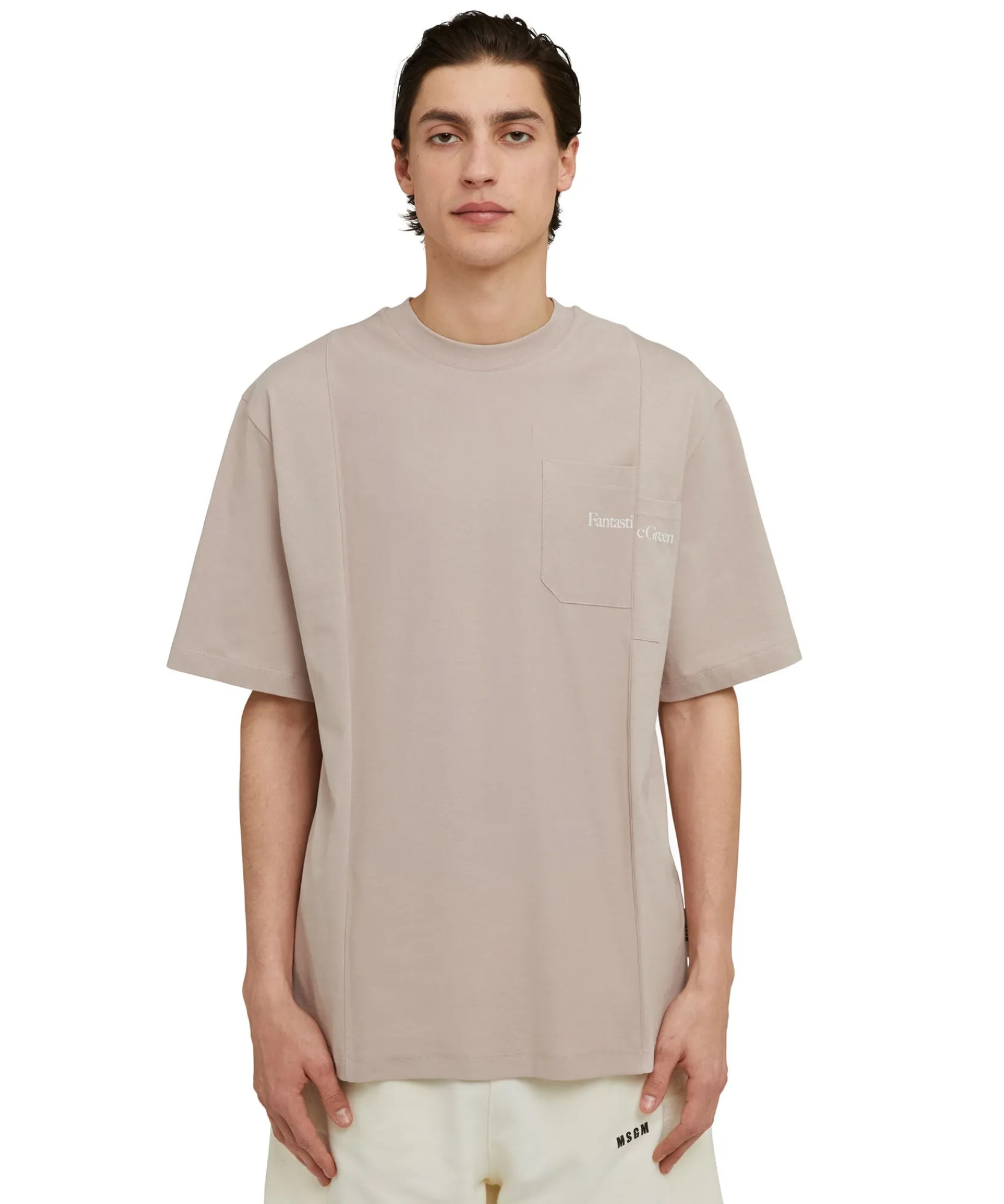 T-Shirt Girocollo In Cotone Organico Della Capsule Fantastic Green^MSGM Cheap