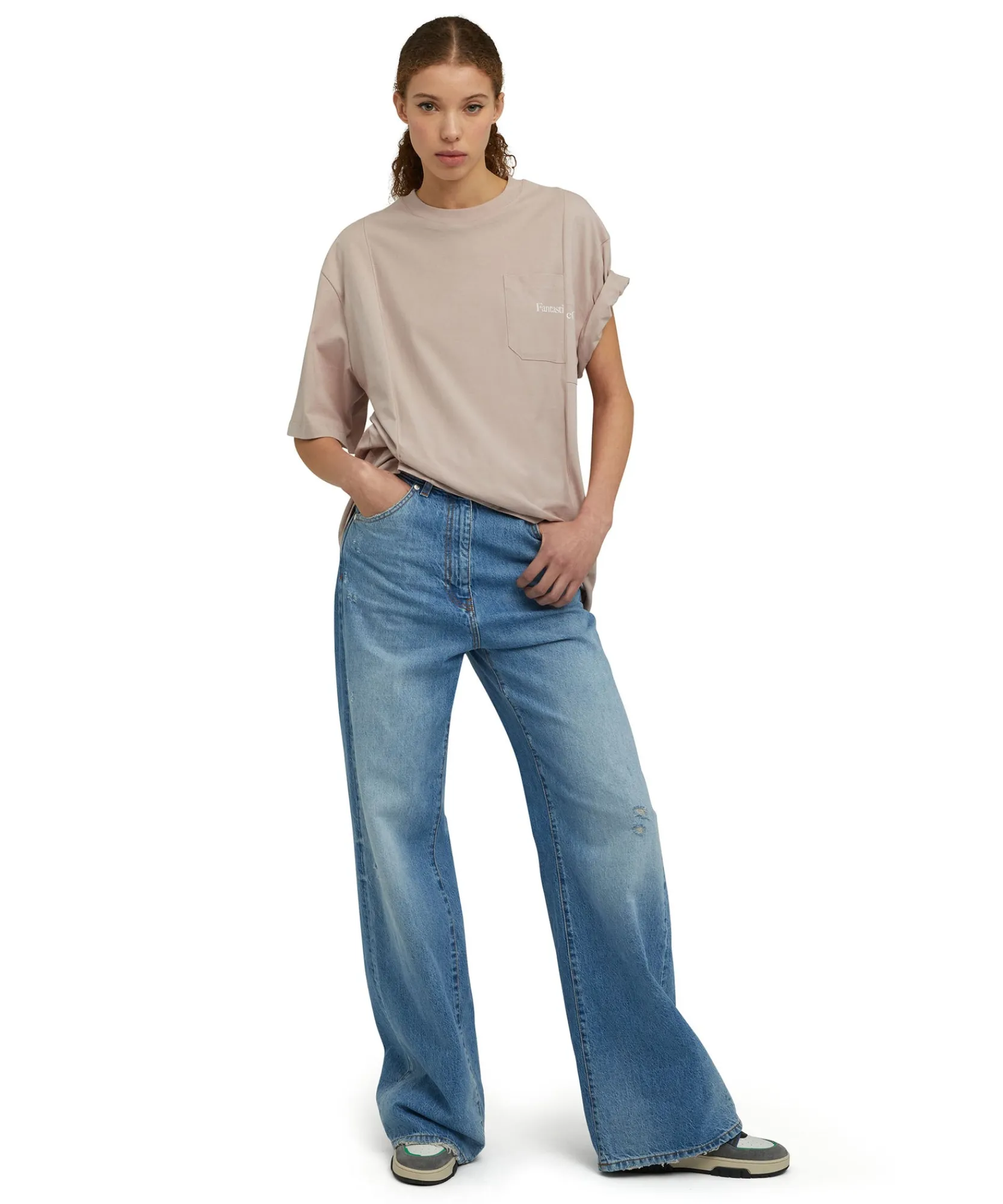 T-Shirt Girocollo In Cotone Organico Della Capsule Fantastic Green^MSGM Cheap