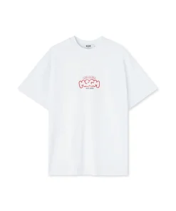T-Shirt Girocollo In Cotone Con Logo E Grafica "Cocktail" Burro Studio X ^MSGM Clearance