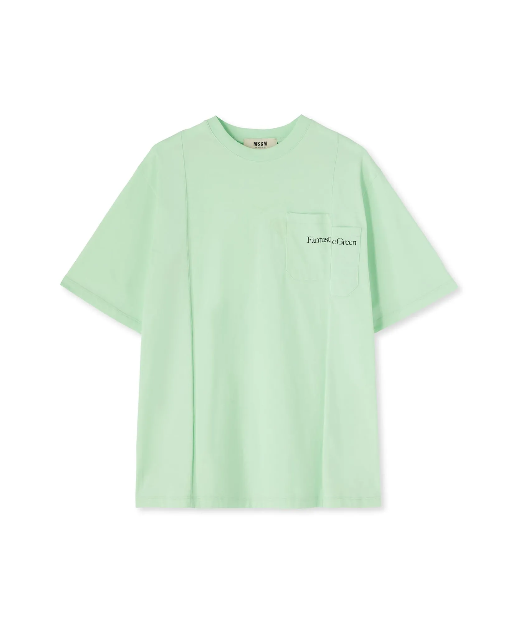 T-Shirt Girocollo In Cotone Organico Della Capsule Fantastic Green^MSGM Cheap