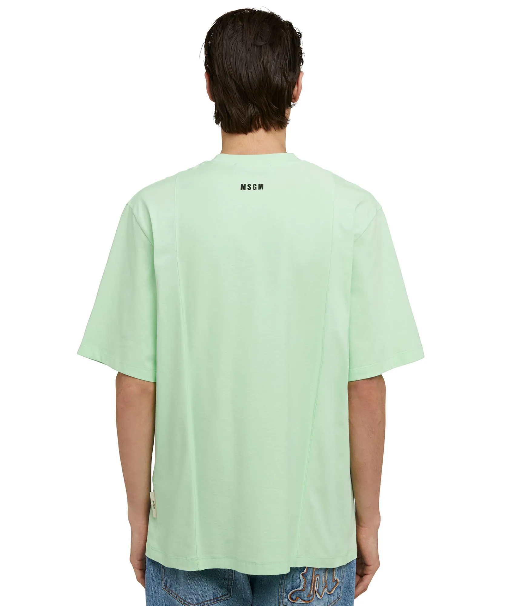 T-Shirt Girocollo In Cotone Organico Della Capsule Fantastic Green^MSGM Cheap