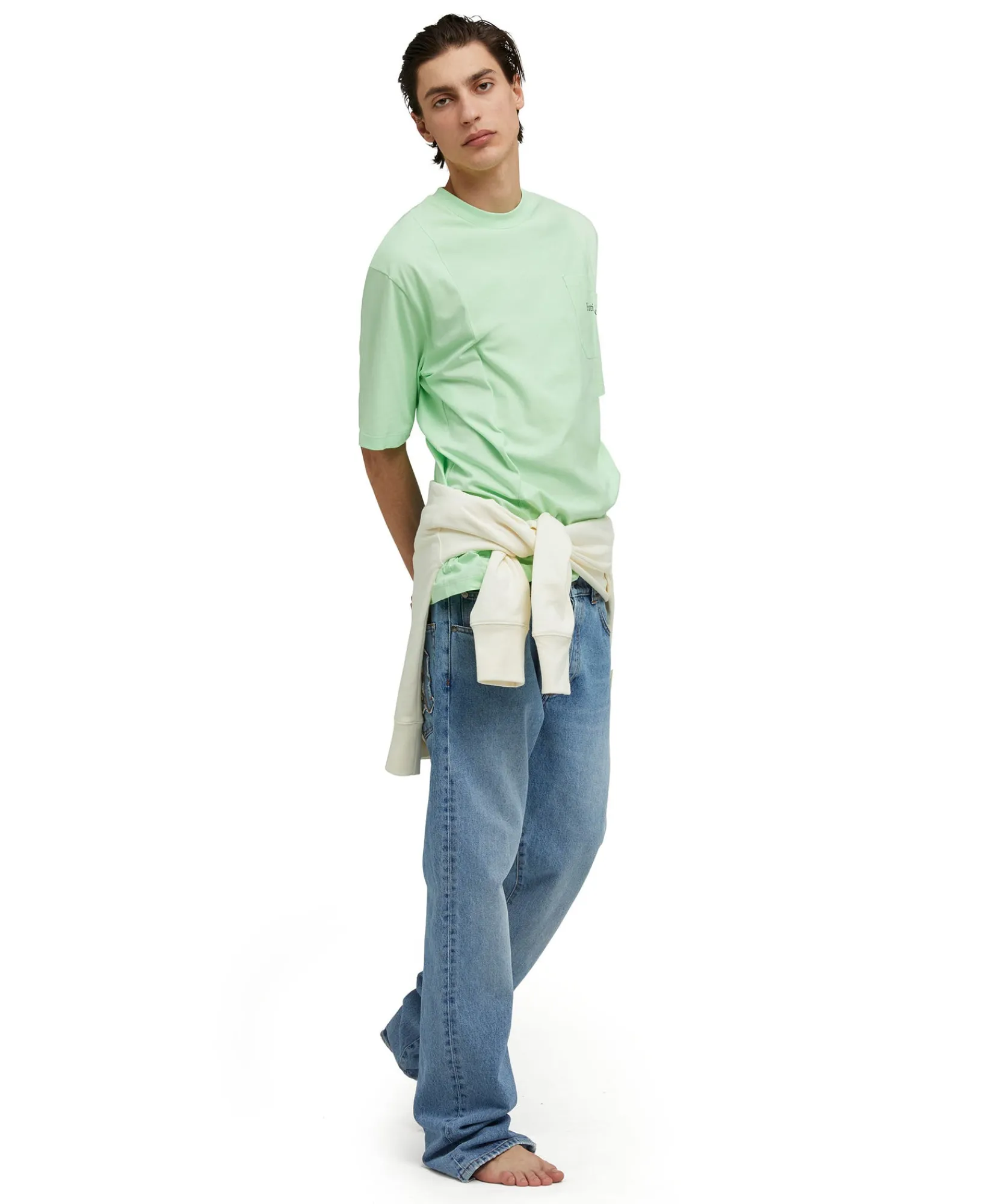 T-Shirt Girocollo In Cotone Organico Della Capsule Fantastic Green^MSGM Cheap