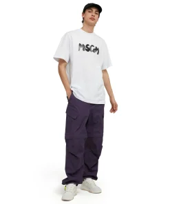 T-Shirt Girocollo In Cotone Con Nuovo Logo Pennellato^MSGM Best