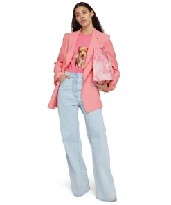T-Shirt Girocollo In Cotone Con Stampa^MSGM Online