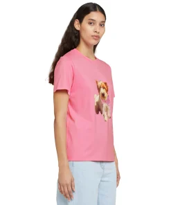 T-Shirt Girocollo In Cotone Con Stampa^MSGM Online