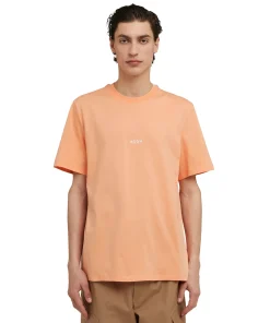 T-Shirt Girocollo In Cotone Con Micro Logo ^MSGM Hot