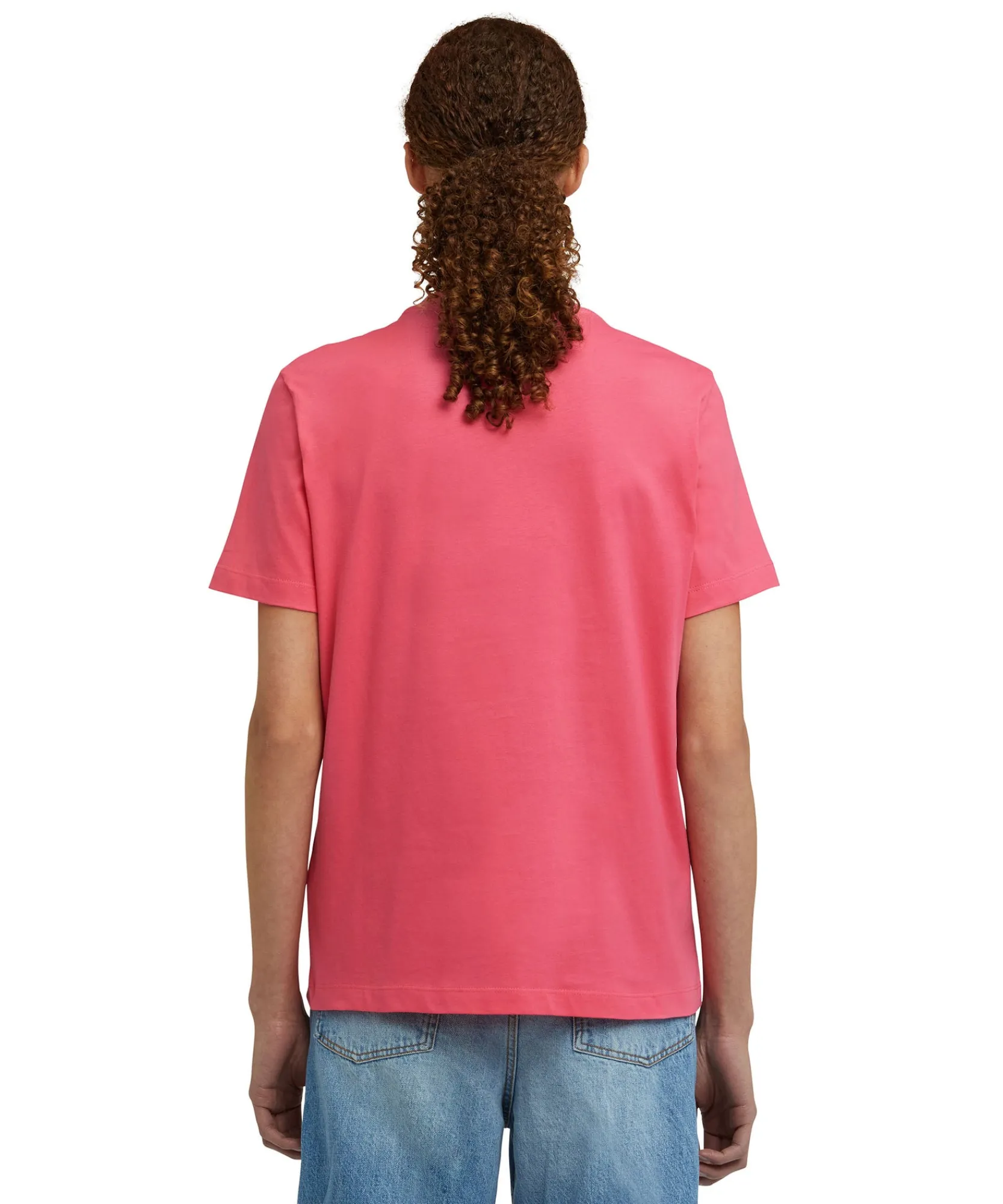 T-Shirt Girocollo In Cotone Con Logo Pennellato^MSGM Shop