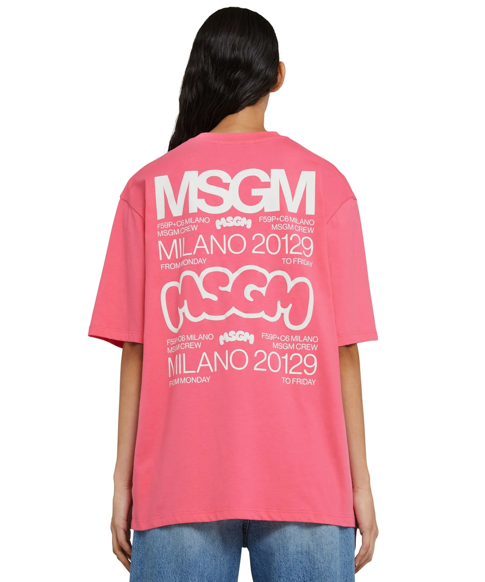T-Shirt Girocollo In Cotone Burro Studio X ^MSGM Best