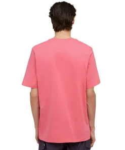T-Shirt Girocollo In Cotone Tinta Unita Con Micro Logo ^MSGM New