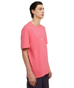 T-Shirt Girocollo In Cotone Tinta Unita Con Micro Logo ^MSGM New