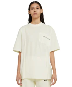 T-Shirt Girocollo In Cotone Organico Della Capsule Fantastic Green^MSGM New