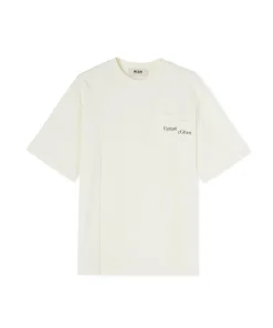 T-Shirt Girocollo In Cotone Organico Della Capsule Fantastic Green^MSGM New