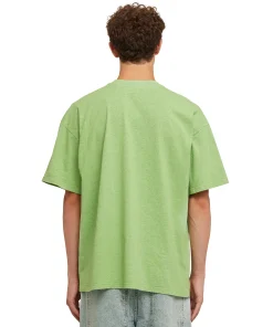 T-Shirt Girocollo In Cotone Melange Con Micro Logo Rainbow Ricamato^MSGM Sale
