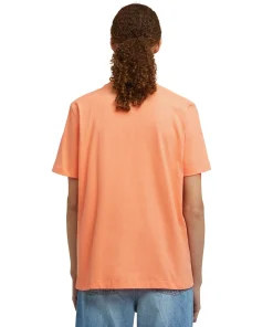 T-Shirt Girocollo In Cotone Con Logo Multicolor Corsivo Ricamato^MSGM Flash Sale