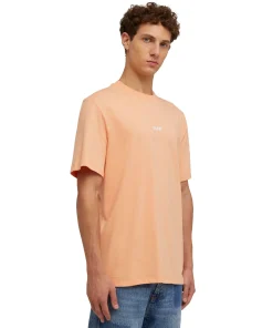 T-Shirt Girocollo In Cotone Tinta Unita Con Micro Logo ^MSGM Cheap