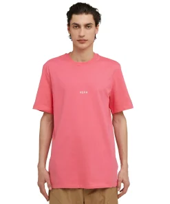 T-Shirt Girocollo In Cotone Con Micro Logo ^MSGM Best Sale