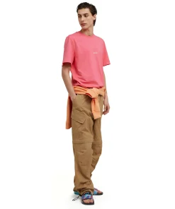 T-Shirt Girocollo In Cotone Con Micro Logo ^MSGM Best Sale