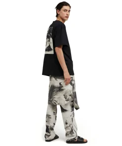T-Shirt Girocollo In Cotone Con Stampa