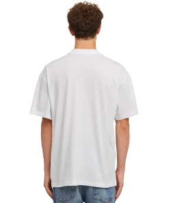 T-Shirt Girocollo In Cotone Con Con Grafica 