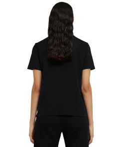 T-Shirt Girocollo In Cotone Con Micro Logo ^MSGM New