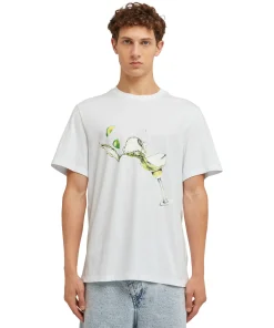 T-Shirt Girocollo In Cotone Con Grafica " Margarita" E "Club Paradiso"^MSGM Sale