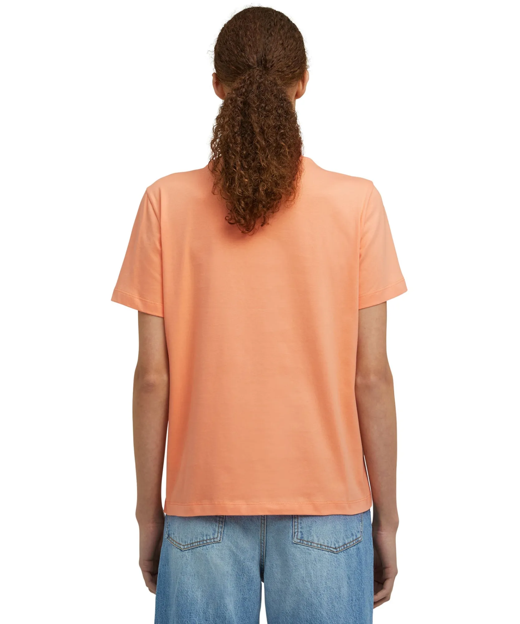 T-Shirt Girocollo In Cotone Con Logo Pennellato^MSGM New