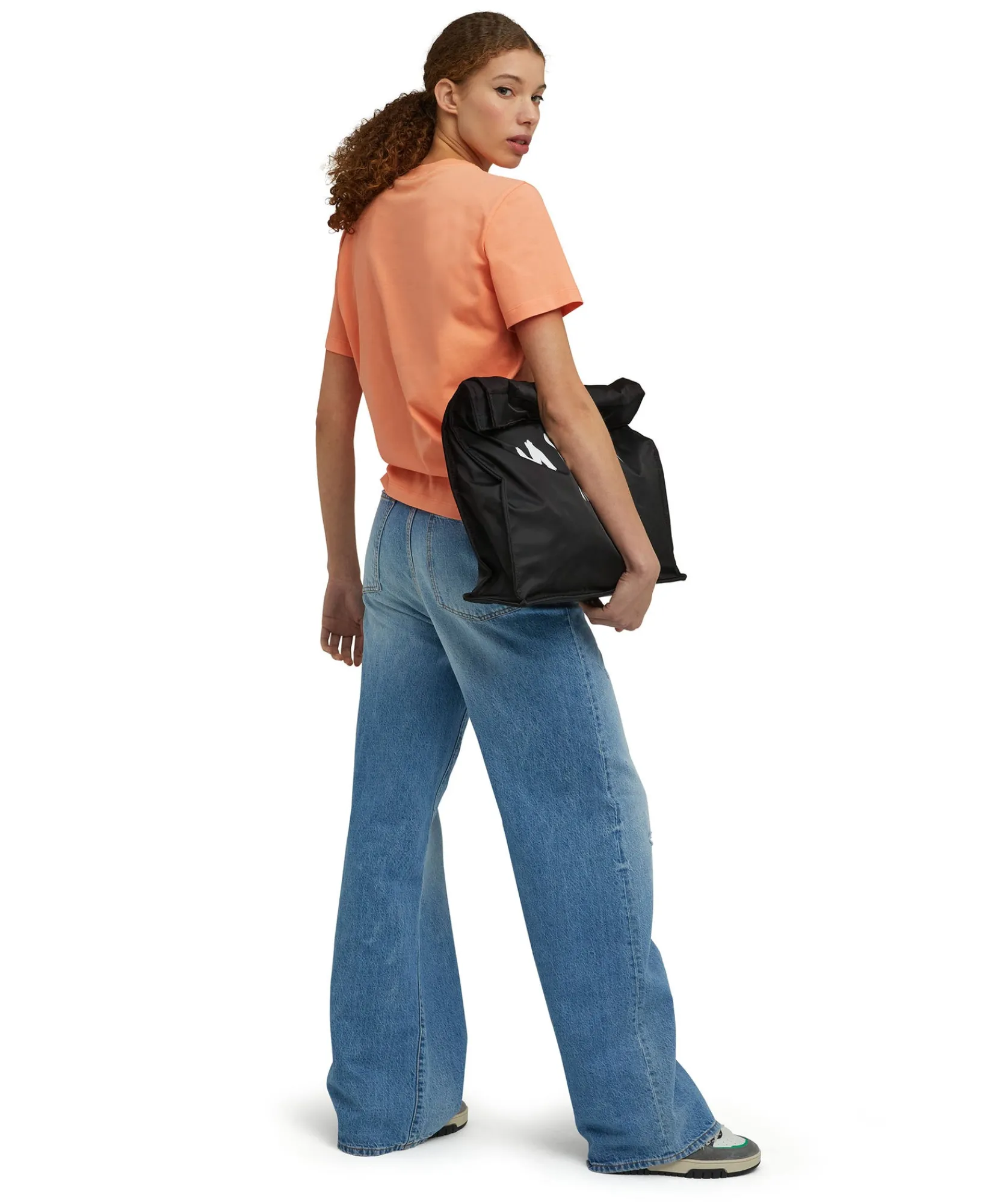 T-Shirt Girocollo In Cotone Con Logo Pennellato^MSGM New