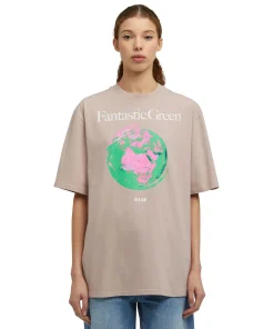 T-Shirt Girocollo In Cotone Organico Della Capsule Fantastic Green^MSGM Store