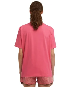 T-Shirt Girocollo In Cotone Con Logo Multicolor Corsivo Ricamato^MSGM Best