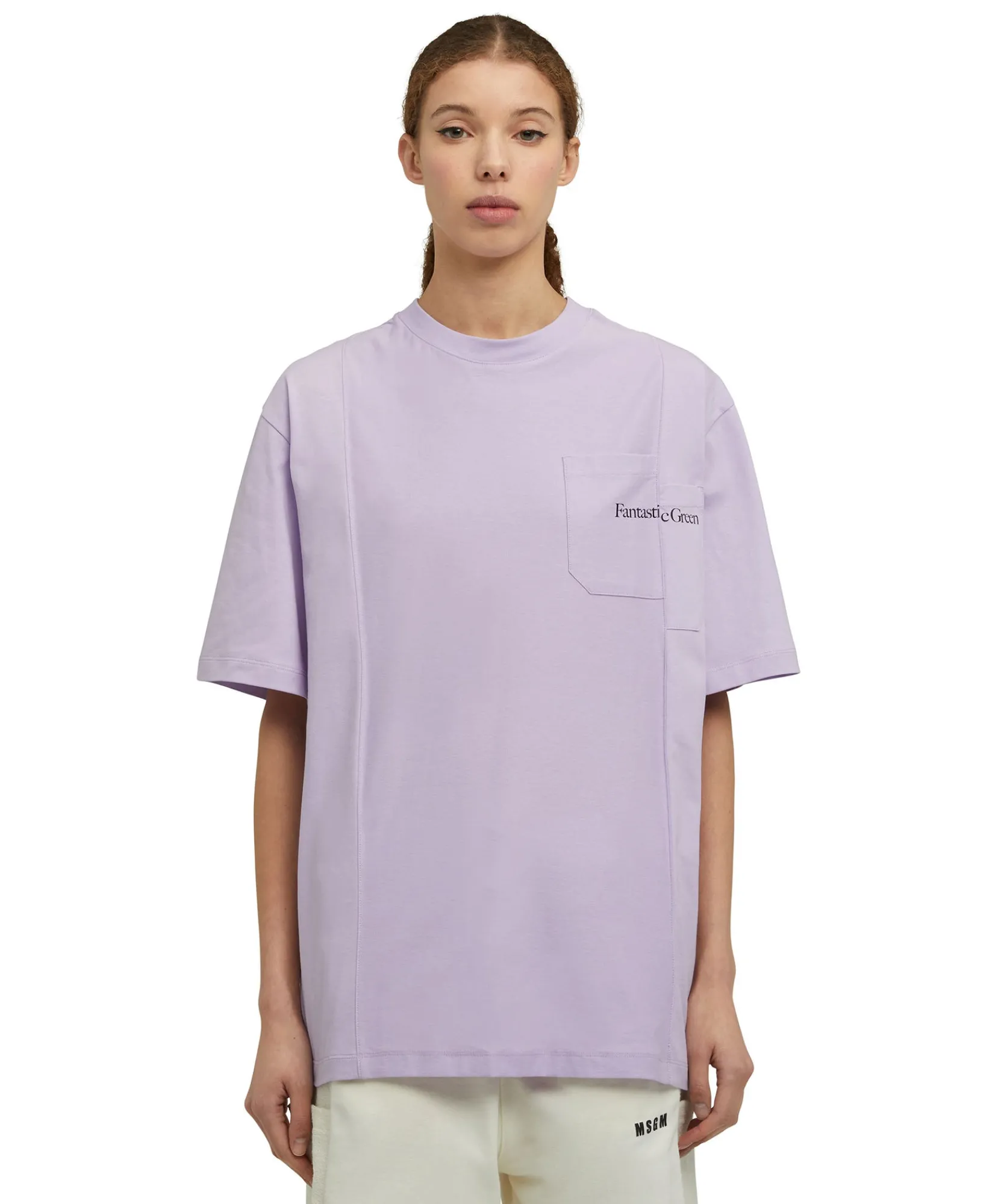 T-Shirt Girocollo In Cotone Organico Della Capsule Fantastic Green^MSGM Cheap