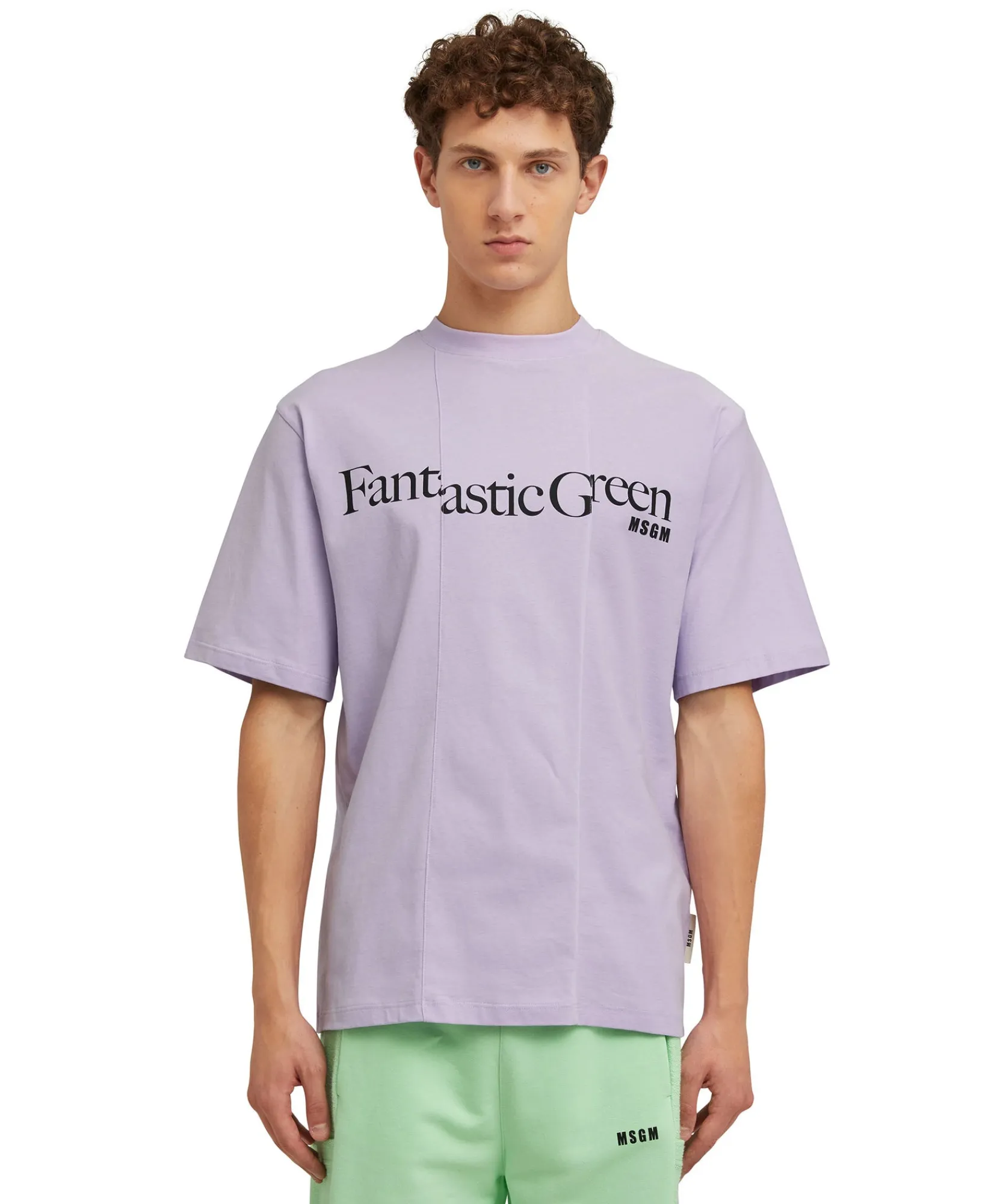 T-Shirt Girocollo In Cotone Organico Della Capsule Fantastic Green^MSGM Discount