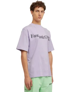 T-Shirt Girocollo In Cotone Organico Della Capsule Fantastic Green^MSGM Discount