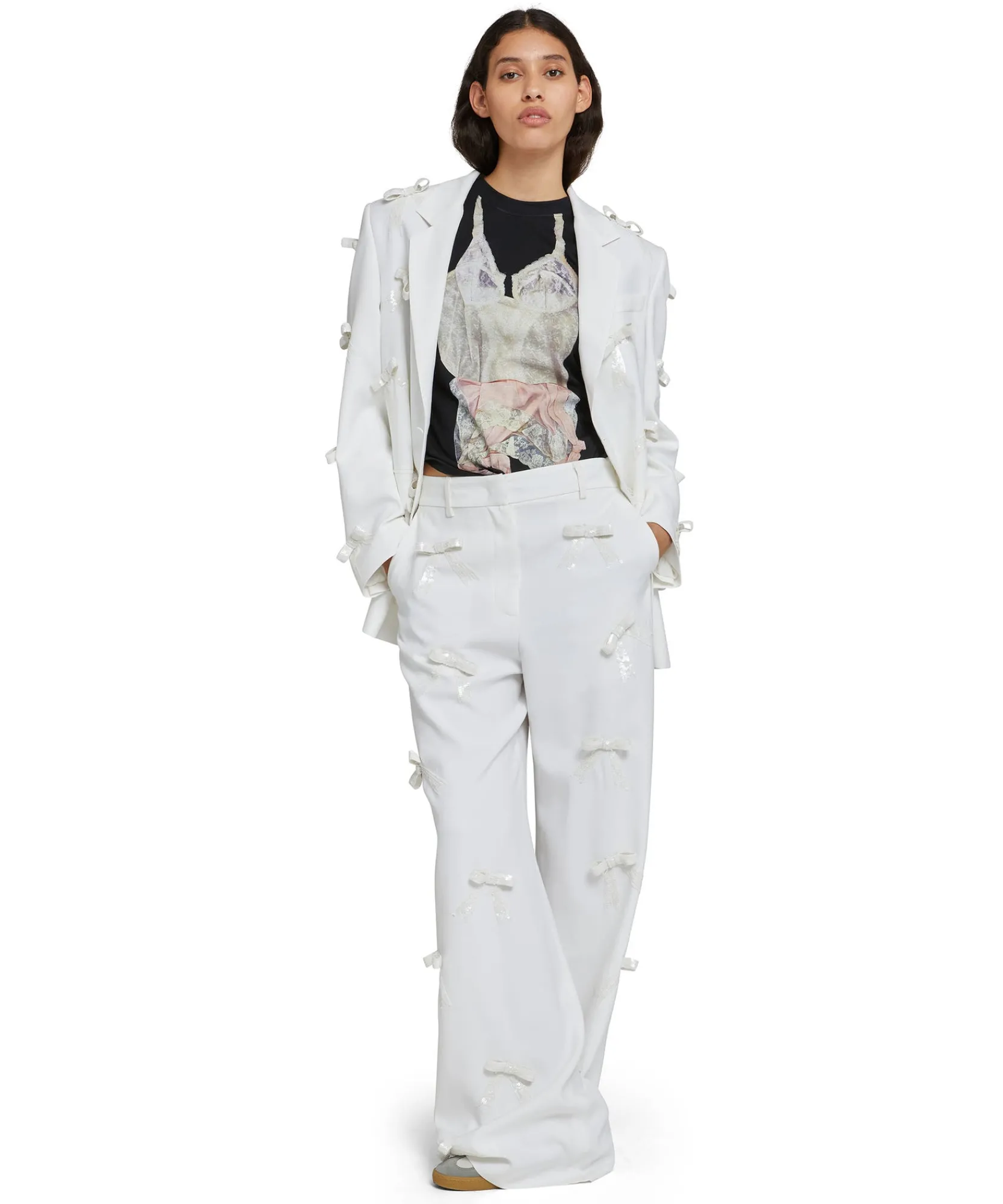 T-Shirt Girocollo In Cotone Con Stampa^MSGM Shop