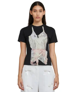 T-Shirt Girocollo In Cotone Con Stampa^MSGM Shop