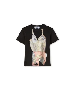 T-Shirt Girocollo In Cotone Con Stampa^MSGM Shop