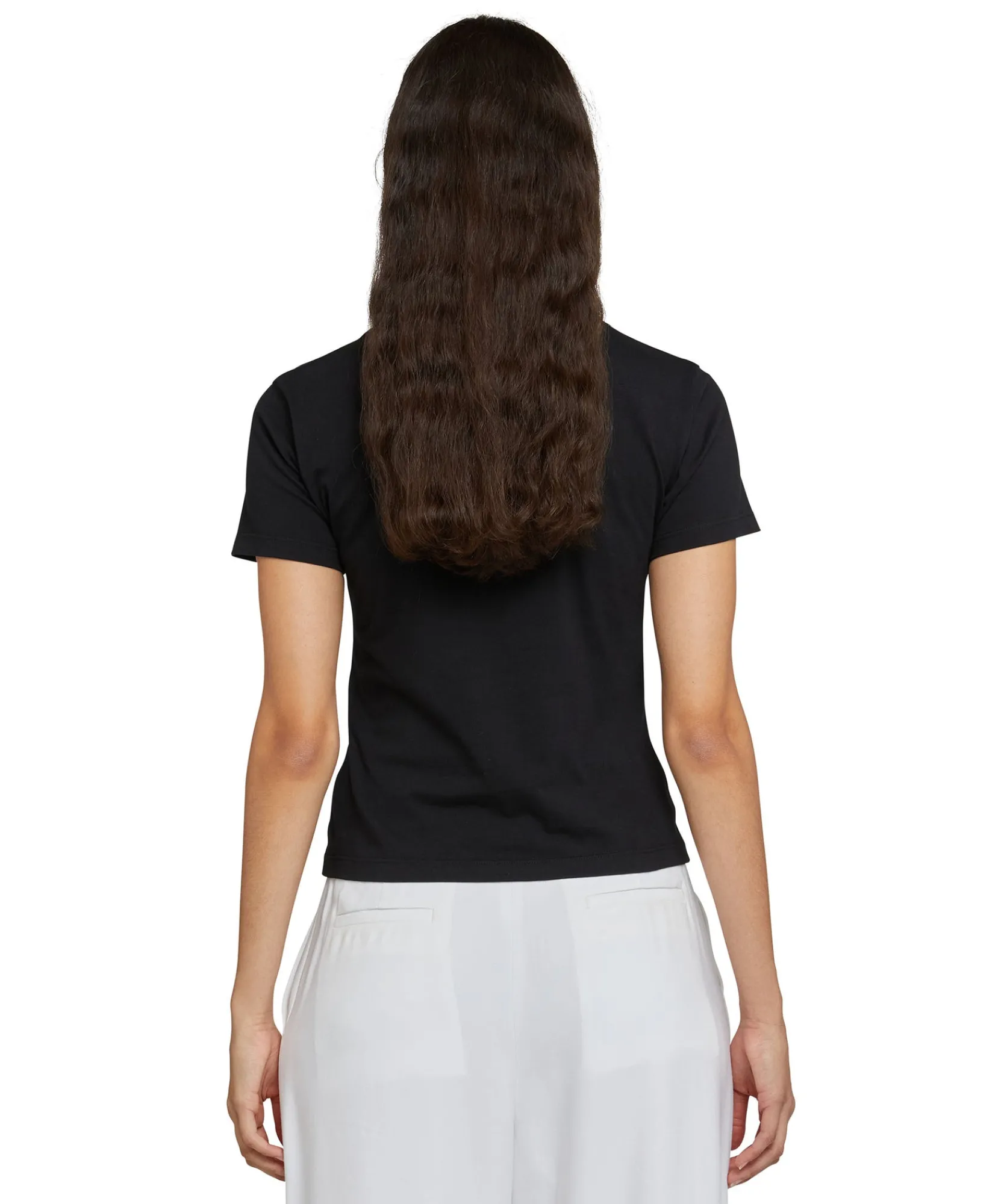 T-Shirt Girocollo In Cotone Con Stampa^MSGM Shop