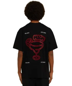 T-Shirt Girocollo In Cotone Con Logo E Grafica "Cocktail" Burro Studio X ^MSGM Clearance
