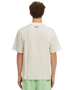 T-Shirt Girocollo In Cotone Organico Della Capsule Fantastic Green^MSGM New