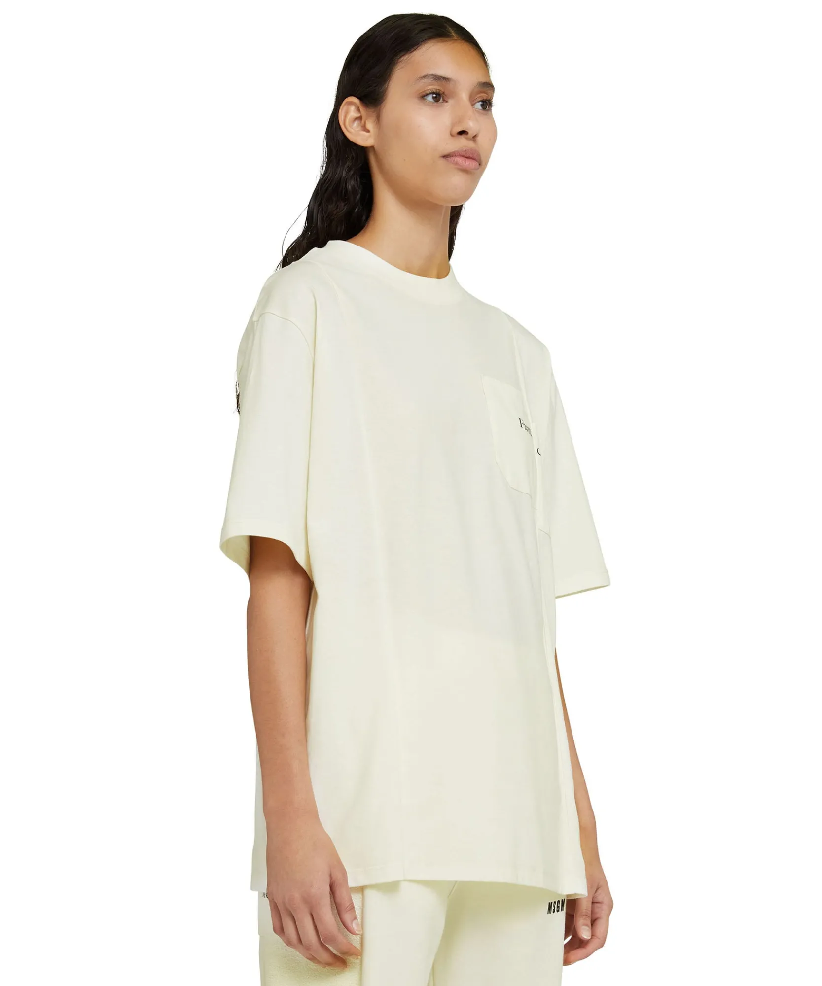 T-Shirt Girocollo In Cotone Organico Della Capsule Fantastic Green^MSGM New