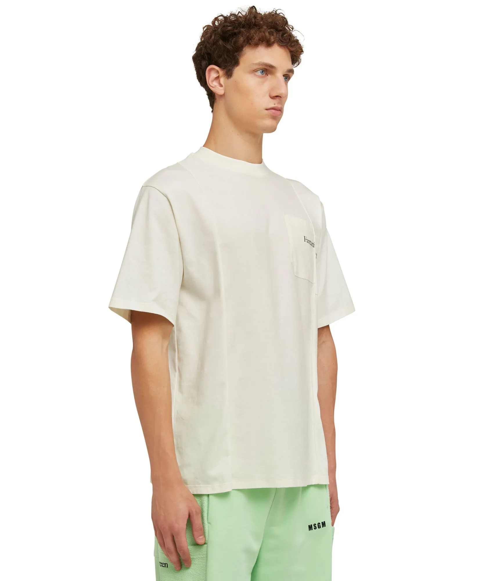T-Shirt Girocollo In Cotone Organico Della Capsule Fantastic Green^MSGM New